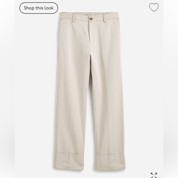 Madewell bone The Dean Easy Straight Pant - Picture 6 of 7
